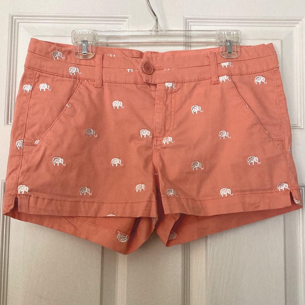 Coral printed shorts